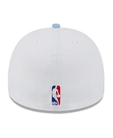 New Era Men's White/Light Blue Memphis Grizzlies 2025 Nba Draft A-Frame 59FIFTY Fitted Hat