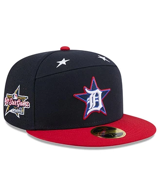 New Era Men's Navy/Red Detroit Tigers 2025 Mlb All-Star Game Workout Side Patch 59FIFTY Fitted Hat