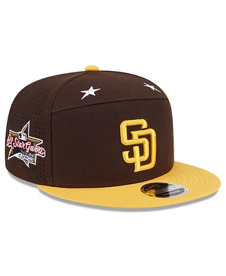 New Era Men's Brown/Gold San Diego Padres 2025 Mlb All-Star Game Side Patch 9FIFTY Snapback Hat