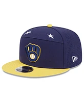 New Era Men's Navy/Gold Milwaukee Brewers 2025 Mlb All-Star Game Side Patch 9FIFTY Snapback Hat