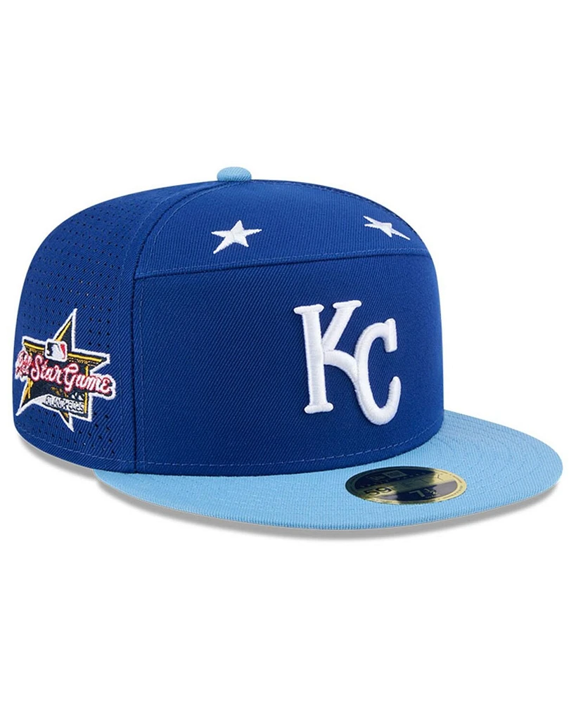 New Era Men's Royal/Light Blue Kansas City Royals 2025 Mlb All-Star Game Side Patch 59FIFTY Fitted Hat