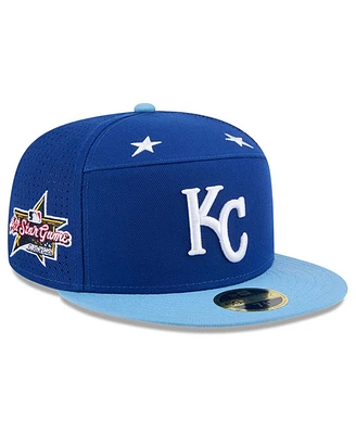 New Era Men's Royal/Light Blue Kansas City Royals 2025 Mlb All-Star Game Side Patch 59FIFTY Fitted Hat