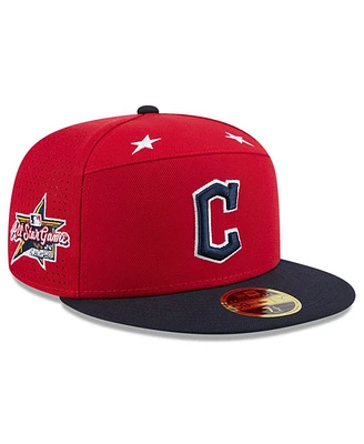 New Era Men's Red/Navy Cleveland Guardians 2025 Mlb All-Star Game Side Patch 59FIFTY Fitted Hat