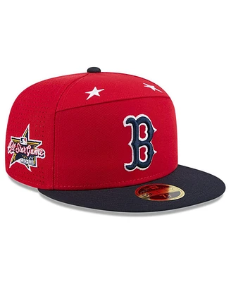 New Era Men's Red/Navy Boston Red Sox 2025 Mlb All-Star Game Side Patch 59FIFTY Fitted Hat