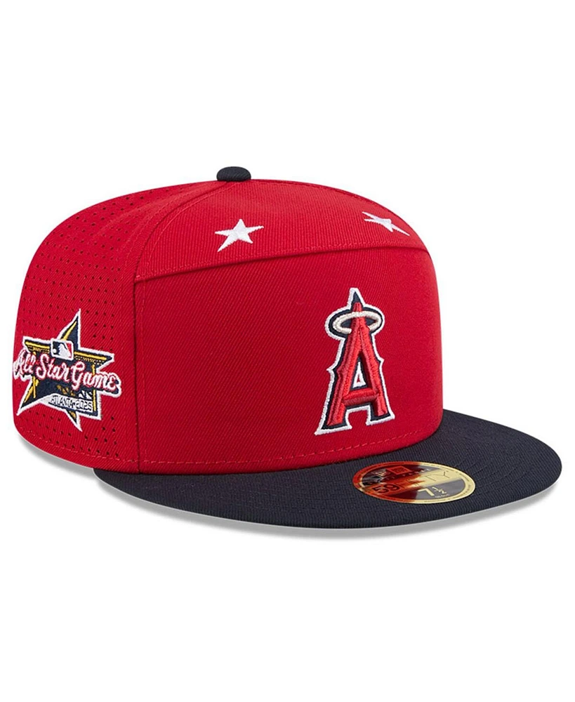 New Era Men's Red/Navy Los Angeles Angels 2025 Mlb All-Star Game Side Patch 59FIFTY Fitted Hat