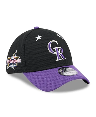 New Era Men's Black/Purple Colorado Rockies 2025 Mlb All-Star Game 39THIRTY Flex Hat