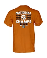 Blue 84 Men's and Women's Texas Orange Longhorns 2025 Ncaa Softball College World Series Champions Schedule T-Shirt
