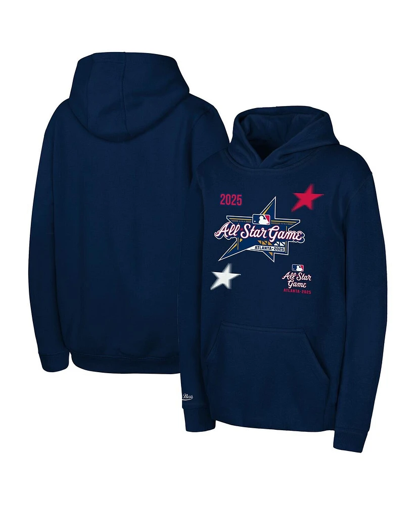 Mitchell & Ness Big Boys and Girls Navy 2025 Mlb All-Star Game Pullover Hoodie