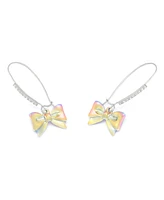 Betsey Johnson Faux Stone Kick Off Bow Dangle Earrings