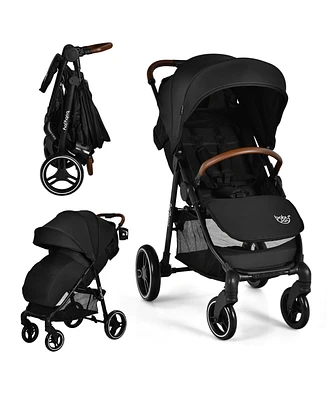 Costway High Landscape Baby Stroller Pushchair with Expandable & Footmuff Canopy 20 lbs. 0-3 Years