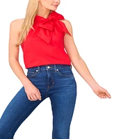 CeCe Women's Bow Halter Neck Sleeveless Blouse