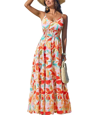 Cupshe Women's Summer Burst Tropical Maxi Beach Dress