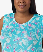Ellen Tracy Plus Sleeveless Short Chemise