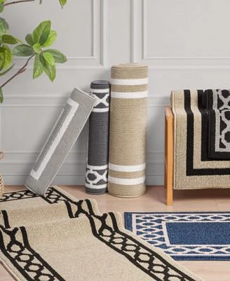 Jean Pierre New York Christine Trellis Border Tufted Runner Rug