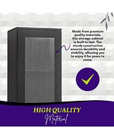 Kings Brand Furniture Romero Tall Curio Storage Cabinet - Bookshelf Perfect for Living Room, Kitchen, Bedroom & Office