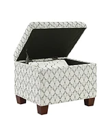 Convenience Concepts 21.75" Print Fabric Madison Storage Ottoman