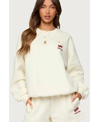 Edikted Womens Cherry Babe Sweatshirt