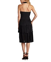 Tadashi Shoji Women's Darla Fringe Halter Dress