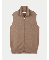 Gobi Cashmere Men's Organic Cashmere Full-Zipper Vest