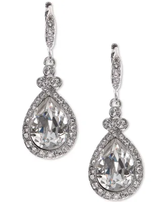 Givenchy Pave & Colored Stone Drop Earrings