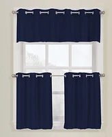 No. 918 Montego Casual Textured Semi-Sheer Grommet Kitchen Curtain Valance