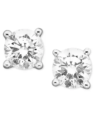 Certified Colorless Diamond Stud Earrings in 18k White Gold (1/3 ct. t.w.)