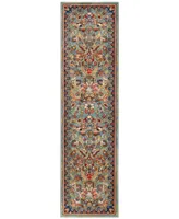 Karastan Spice Market Tigris Aquamarine 2'4" x 7'10" Runner Rug