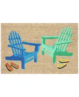 Liora Manne Front Porch Indoor/Outdoor Adirondack Seaside 2' x 3' Area Rug