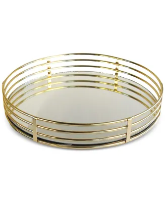 Jay Imports Circle Mirrored Tray