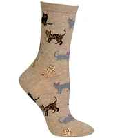 Hot Sox Women's Cats Fashion Crew Socks