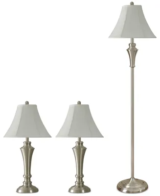 StyleCraft Kadian Set of 3: 2 Table Lamps and 1 Floor Lamp