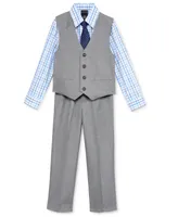 Nautica 3-Pc. Machine Washable Sharkskin Vest, Shirt & Pants Set