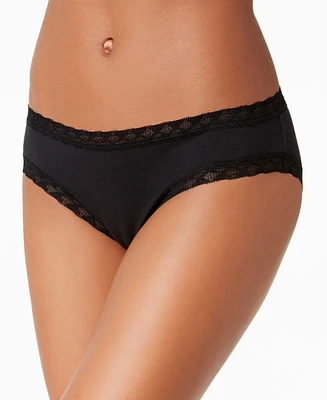 Natori Bliss Lace-Trim Cotton Brief Underwear 156058