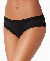 Natori Bliss Lace-Trim Cotton Brief Underwear 156058