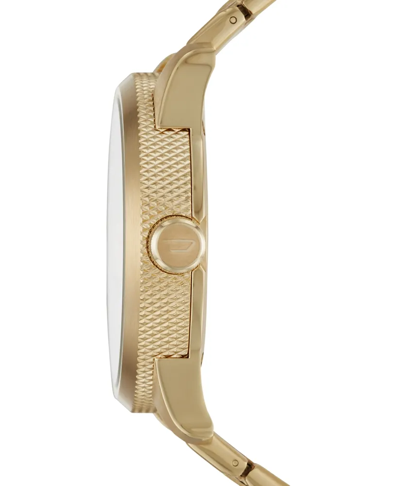 Diesel Men's Rasp Gold-Tone Stainless Steel Bracelet Watch 46x53mm DZ1761