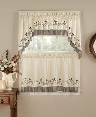 Chf Birds Valance Swag Tier Pair Collection