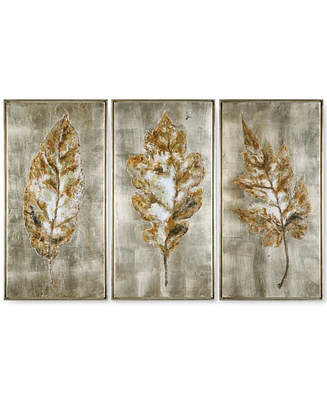 Uttermost Champagne Leaves 3-Pc. Modern Wall Art