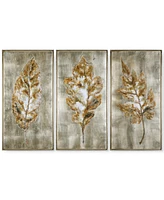 Uttermost Champagne Leaves 3-Pc. Modern Wall Art