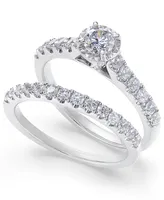 Diamond Round Bridal Set (1 ct. t.w.) in 14k White Gold