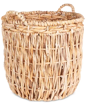 Household Essentials Tall Round Floor Basket with Handles