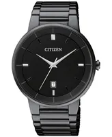 Citizen Men's Quartz Black Ion-Plated Stainless Steel Bracelet Watch 40mm BI5017-50E