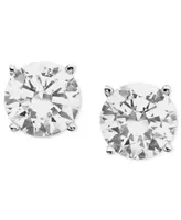 Diamond Stud Earrings 1 3 To 1 1 2 Ct. T.W. In 18k White Gold