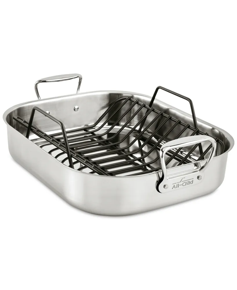 KitchenAid 5-ply Clad Stainless Steel Roaster with Removable Rack