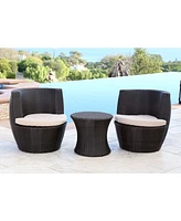 Isabelle Outdoor Wicker 3-Pc. Bistro Chair Set