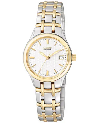 Citizen Women's Eco-Drive Two Tone Stainless Steel Bracelet Watch 25mm EW1264-50A