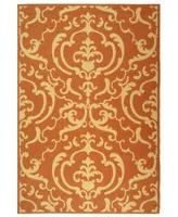 Manufacturer'S Closeout! Safavieh "Courtyard" Indoor/Outdoor CY2663-3202 Orange/Beige Area Rug, 2' 4" x 6' 7"