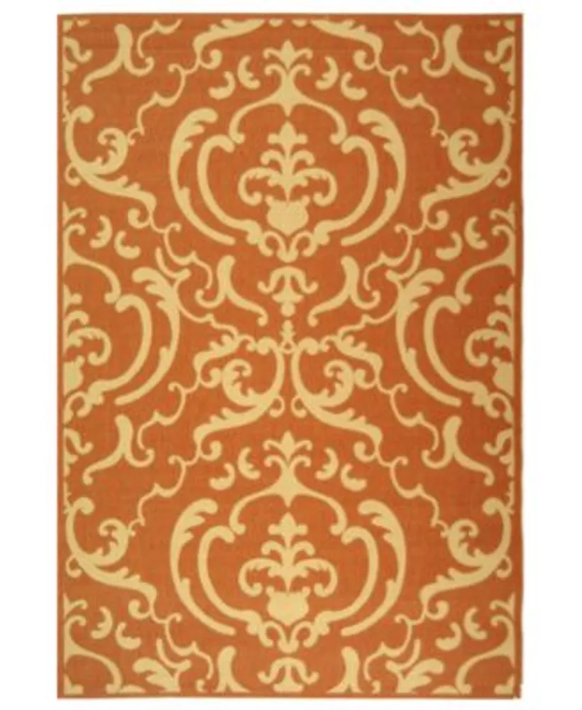 Manufacturers Closeout Safavieh Courtyard Indoor Outdoor Cy2663 3202 Orange Beige Area Rug