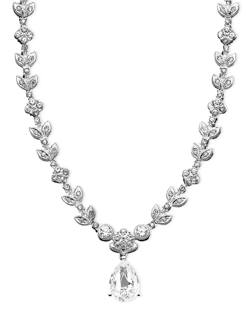 Eliot Danori Cubic Zirconia Leaf (1 ct. t.w.) Necklace, Created for Macy's