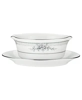 Noritake "Sweet Leilani" Gravy Boat & Stand Set