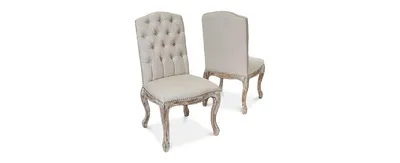 Palen Tufted Hardwood Dining Chairs, Set of 2